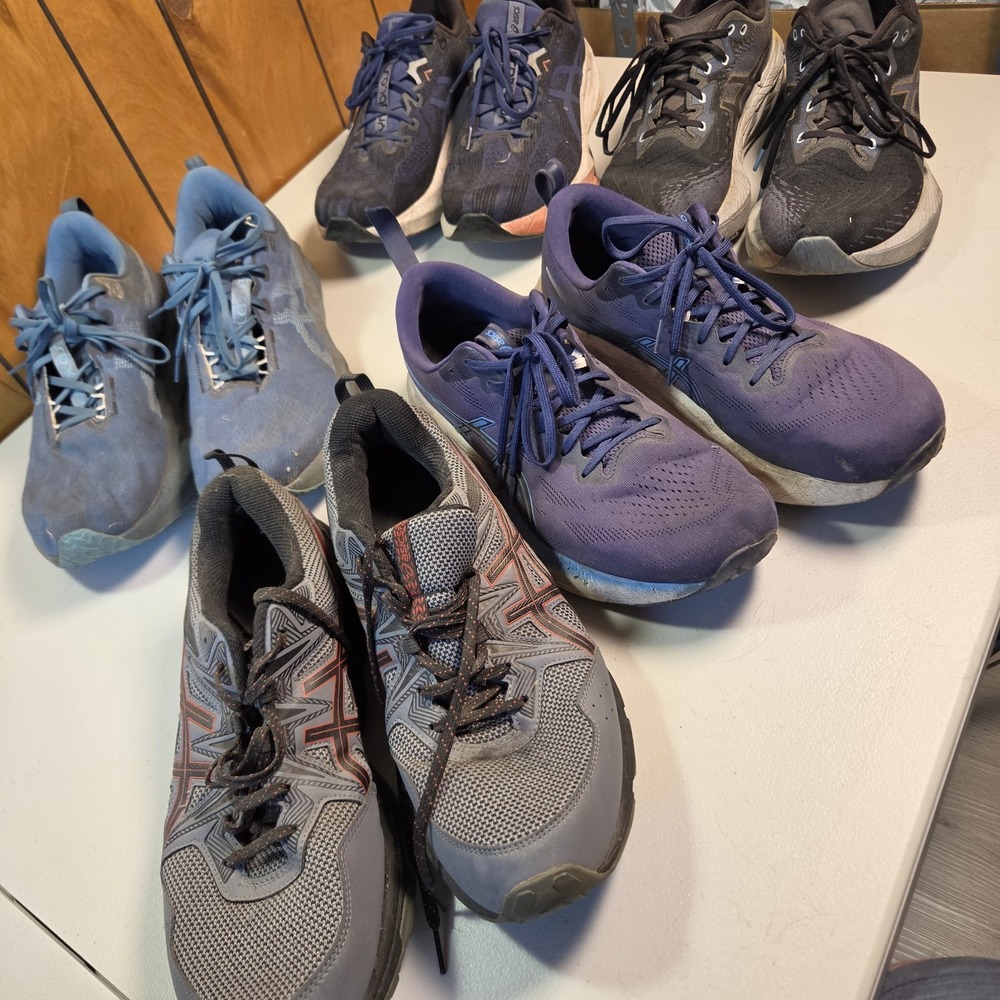 (Set Of 5) ASICS Running Shoes Mens Size 13 Dynablast 5 Novablast 4 Gel Venture